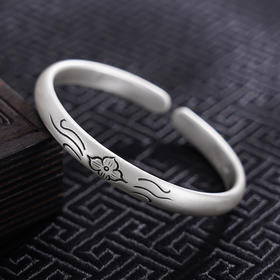 【花影柔风】子佩集S999银手工手镯原创设计【55061222】2407