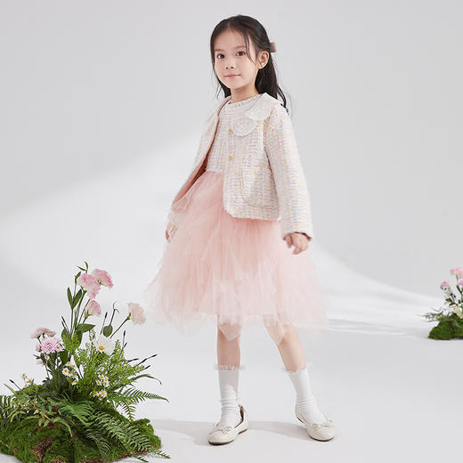DEESHA笛莎女童2024秋季新款香风甜美优雅两件套 商品图1