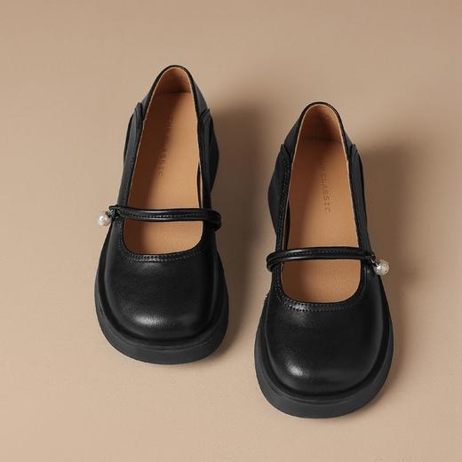 ZHR则则玛丽珍单鞋2024夏季软底轻便一脚蹬裙子温柔平底法式皮鞋 商品图7