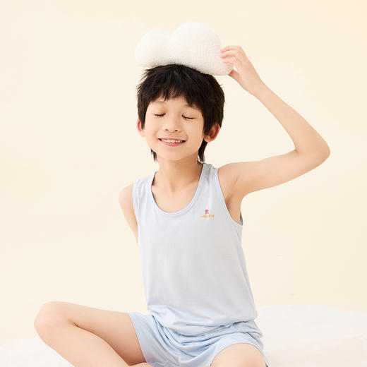 金三塔儿童100%桑蚕丝舒适可爱纯色内搭小背心如没穿一样自由 BBY019 商品图1