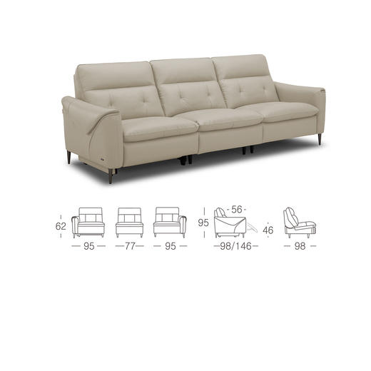 顾家家居整装 现代舒适 皮艺/布艺功能沙发 KZ.9029（B）千纸鹤G 商品图4