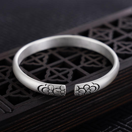 【花影重重】子佩集S999银手工手镯原创设计【55061201】2407 商品图4