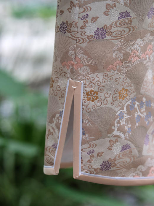 盛唐牡丹 |重缎宋锦扇子纹对襟马甲 商品图6