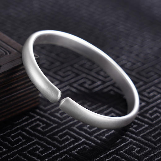 【花满人间】子佩集S999银手工手镯原创设计【55061213】2407 商品图2