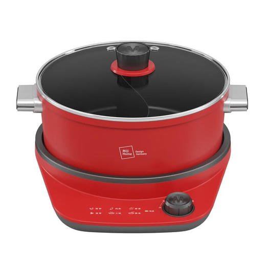 【小家电】米技（MIJI）米技（Miji Home）米技生活多功能锅家用鸳鸯电火锅 EMP-L6011 红色 HF 商品图4