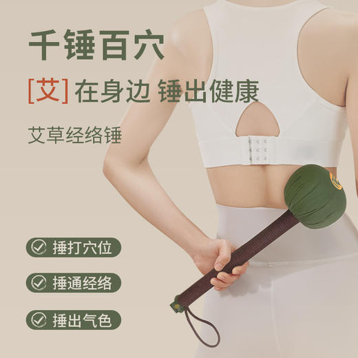 【会员专享】后辰艾草养生锤经络敲打疏通全身经络按摩捶拍八虚敲肝胆经神器 商品图1