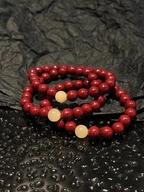 平心静气朱砂红手串