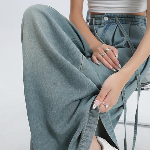 百媚生 天丝薄款大喇叭牛仔裤H9551 商品图3