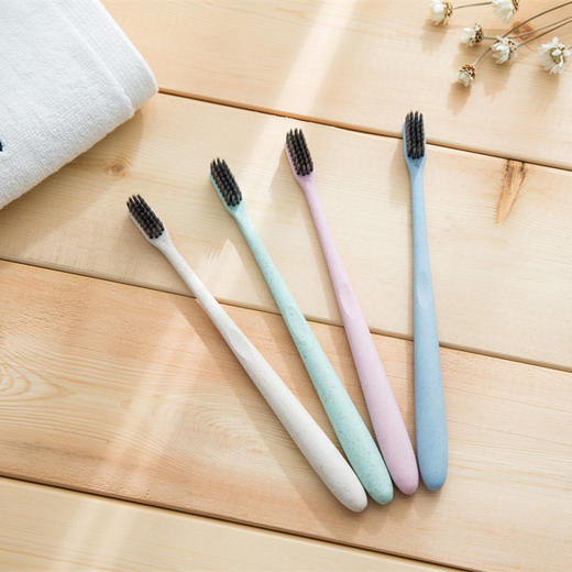 【鼎】小麦秸秆竹炭牙刷10只装 商品图1