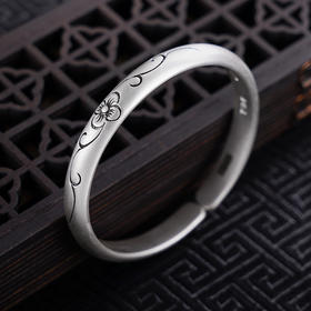 【幸福花影】子佩集S999银手工手镯原创设计【55061211】2407