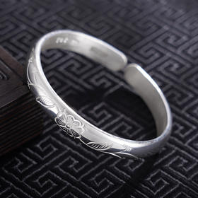 【花醉红颜】子佩集S999银手工手镯原创设计【55061119】2407