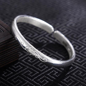 【花绽春晖】子佩集S999银手工手镯原创设计【55061111】2407