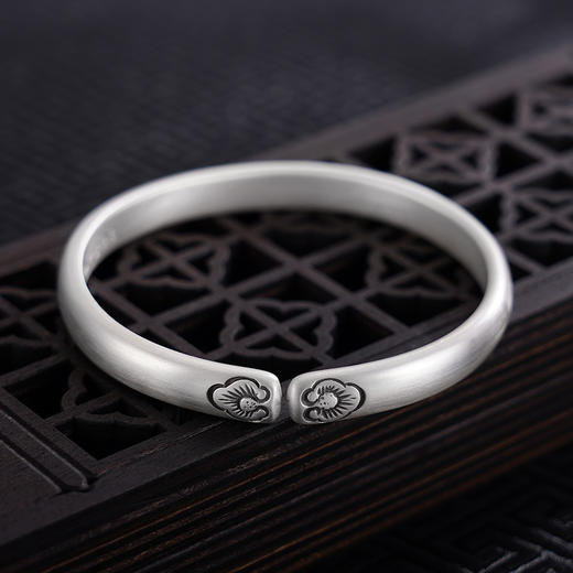 【治愈之花】子佩集S999银手工手镯原创设计【55061121】2407 商品图3