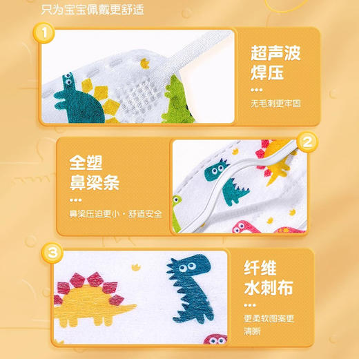 【专为儿童设计！超可爱立体升级款口罩！】独立包装儿童一次性口罩，3d立体三层印花夏季薄透气款小孩专用-QQ 商品图1