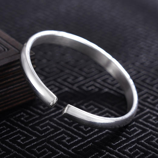 【花挽清风】子佩集S999银手工手镯原创设计【55061118】2407 商品图2