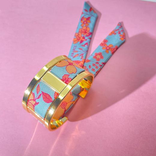 北京仓｜AN-NEE-JMA-夏花 2cm丝巾 手镯（金色）［法国设计师］ 商品图4