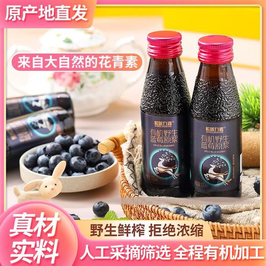 九鑫NFC有机野生蓝莓原浆100ml*8瓶无糖不加水 商品图2
