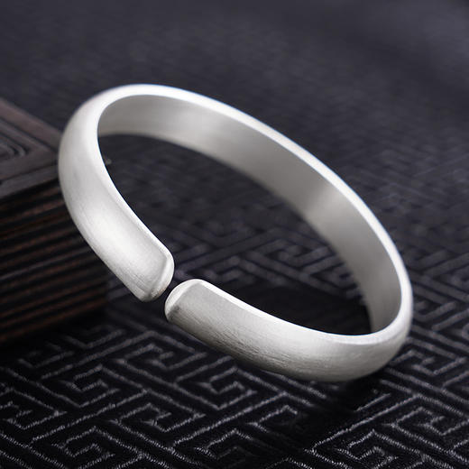 【桃花朵朵】子佩集S999银手工手镯原创设计【55061208】2407 商品图3