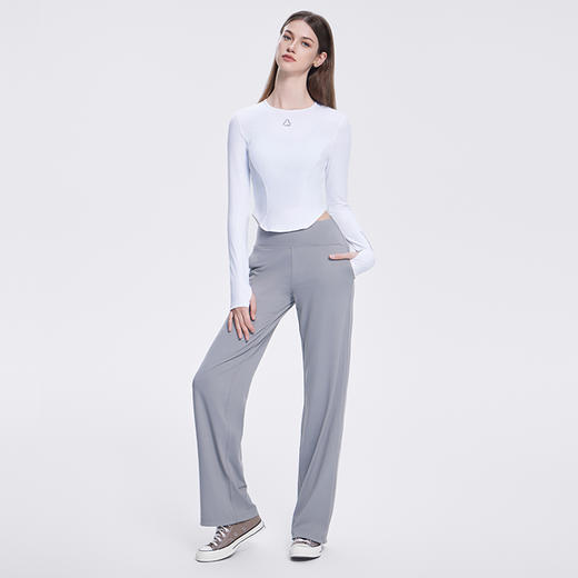 TITIKA小蛮腰防晒抗菌运动长袖 户外健身短款透气T恤瑜伽上衣21164 商品图2