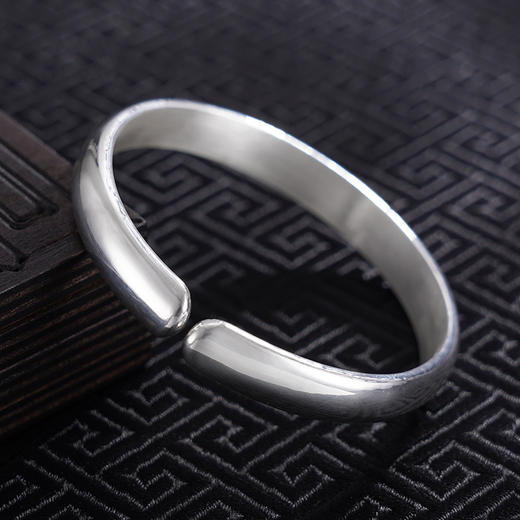 【花醉红颜】子佩集S999银手工手镯原创设计【55061119】2407 商品图2