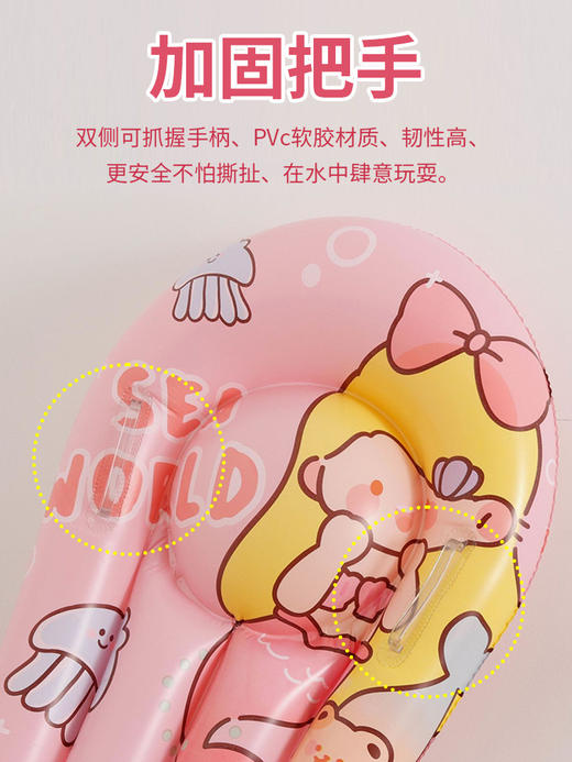 【快乐有趣 暑假畅玩】泳池沙滩水中世界冒险，从这里开始！浮板滑、冲浪畅游，好玩不累，透明窗口清晰观察水底。加厚材质，双浮力保险，加固把手，安全优先。让孩子在活力中快乐成长！ 商品图2