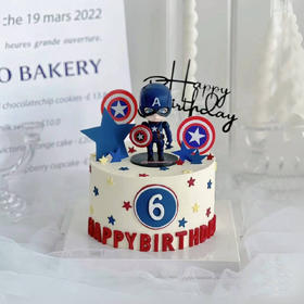 Q版美国队长儿童生日蛋糕（百分百进口动物奶油）