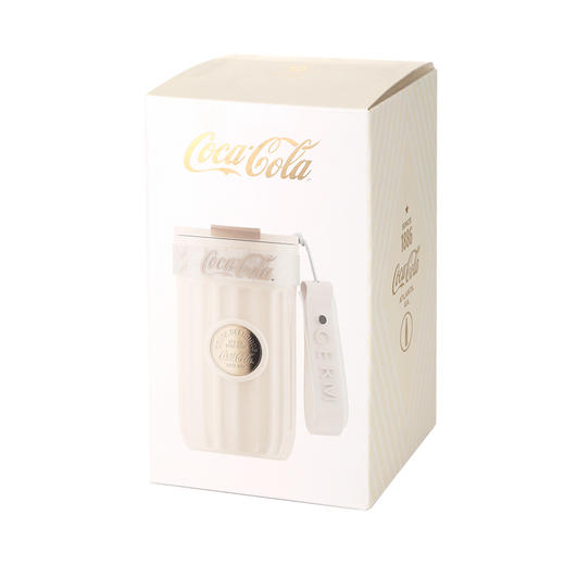 GE-CK23AW-B66  可口可乐联名款徽章系列保温杯（雪融白） 商品图6