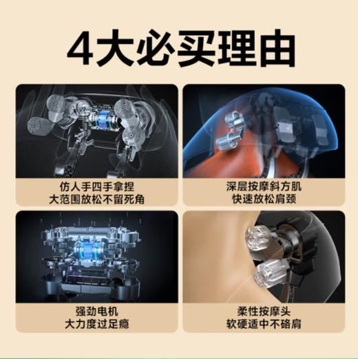 母亲节礼物SKG颈椎按摩器肩颈按摩仪腰部背部肩膀斜方肌脖子H5 豪华款 商品图2