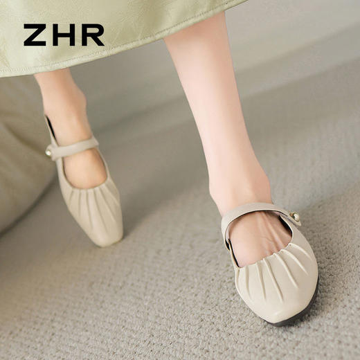 ZHR超仙包头半拖鞋女2024夏季新款懒人一脚蹬凉拖鞋玛丽珍单鞋 商品图4