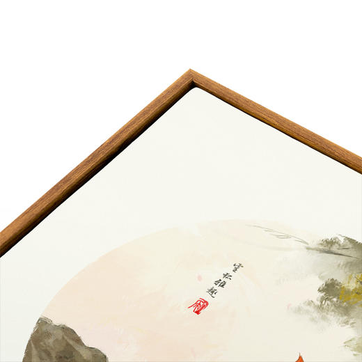 多喜爱高清布艺装饰画 山海瑞兽灵狐雅趣系列 商品图4