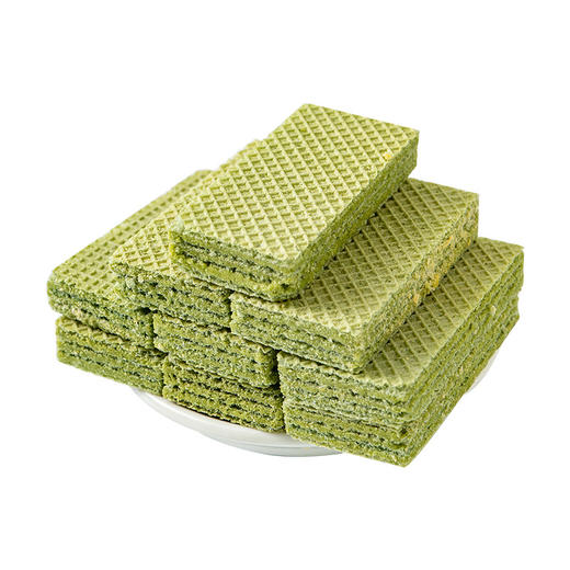 【酥脆轻负担！青汁威化饼干】咔嚓一口酥脆醇香口感，酥感加倍营养不流失，美味有营养，代餐无负担，早餐零食 威化饼干整箱下午茶点健康L 商品图4