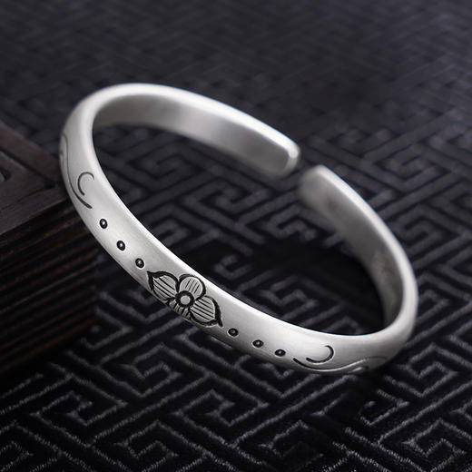 【花径通幽】子佩集S999银手工手镯原创设计【55061205】2407 商品图3