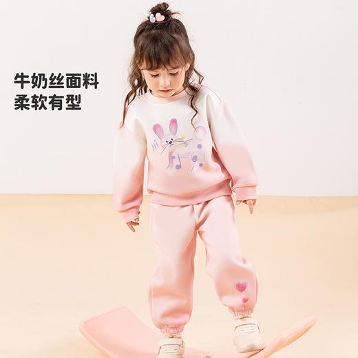 贝贝怡童装儿童长袖卫衣套装2024新款宝宝秋装女童春秋季两件套潮ZB3DT026 商品图1