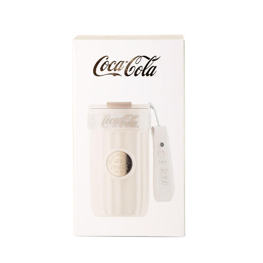 GE-CK23AW-B66  可口可乐联名款徽章系列保温杯（雪融白） 商品图7