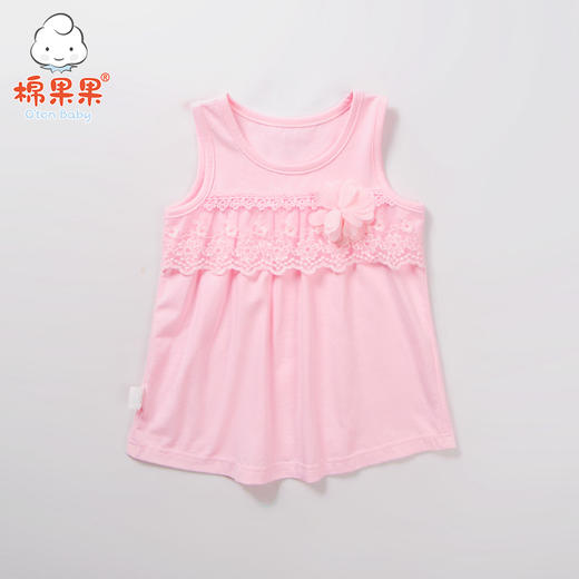 棉果果夏季新品女童可爱背心T恤M222170218300 商品图2