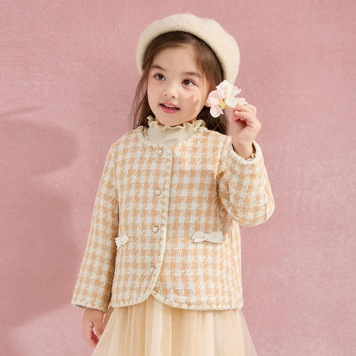 笛莎Deesha 童装女童外套2024秋季新款基础版型香风外套 商品图1