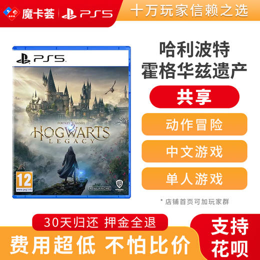 【共享】PS5 哈利波特 霍格沃兹遗产 共享游戏光盘（PS4机器不能使用） 商品图0