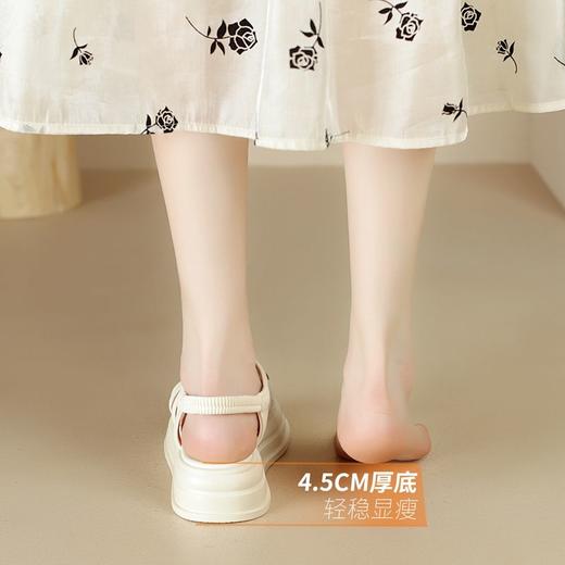 ZHR露趾交叉带凉鞋女厚底百搭凉拖鞋2024新款波西米亚沙滩凉鞋子 商品图5