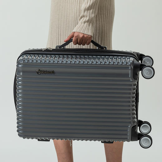 Diplomat 外交官耐磨经典行李箱男女商务旅行箱轻便可登机20英寸TSA密码锁 DS-1312陨石灰 商品图1