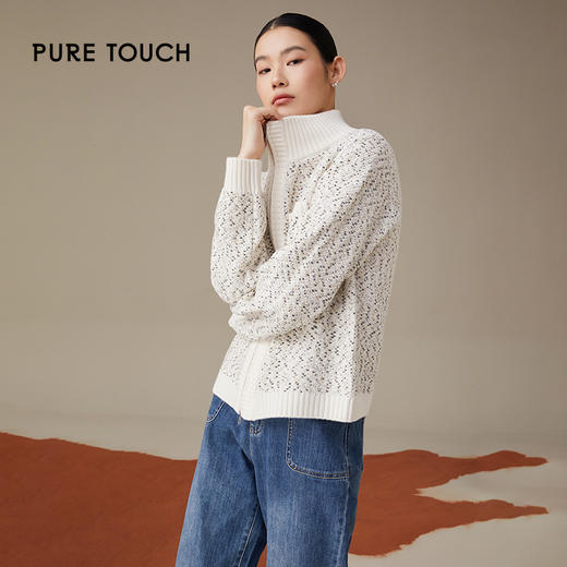 pure touch女士小香风针织开衫1359243360 商品图3
