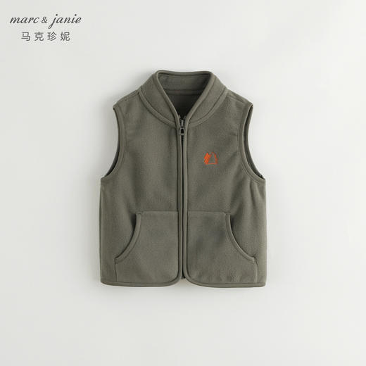 【抗静电】马克珍妮男女童山系户外摇粒绒马甲春秋款童装241157 商品图2