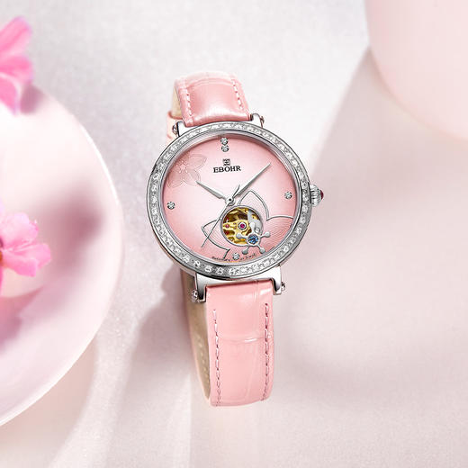 依波表EBOHR 卡纳系列时尚潮流镂空进口机械机芯46颗钻女士腕表5091 商品图3