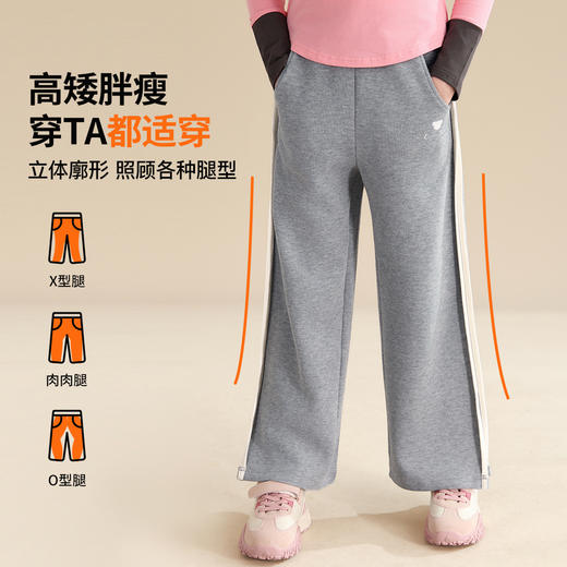 【清仓捡漏】【110 120】【精典泰迪】女童春秋款时尚开衩阔腿裤裤子 商品图3