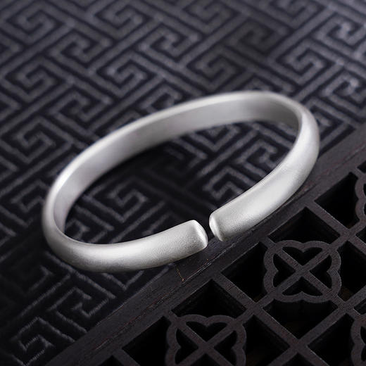 【花语呢喃】子佩集S999银手工手镯原创设计【55061218】2407 商品图4