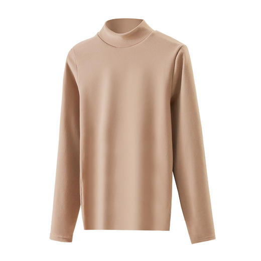 德绒半高领打底衫女秋冬新款双面磨毛针织衫内搭加绒加厚长袖上衣 商品图4