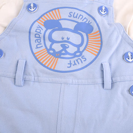 棉果果夏季男童女童卡通短袖背带裤套装M212309218255 商品图7