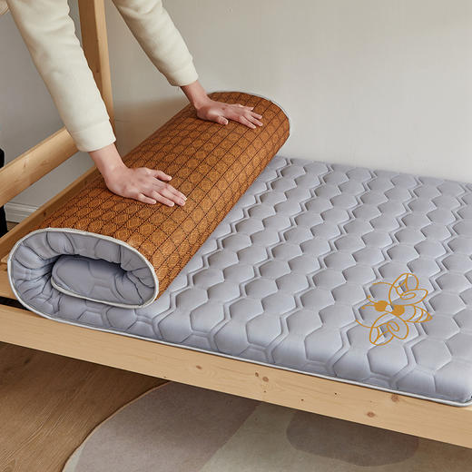 【四季适用，是凉席也是床垫~】学生床垫单人垫子 榻榻米折叠软垫 家用床垫褥 双人加厚垫子 床褥铺地垫子-QQ 商品图14