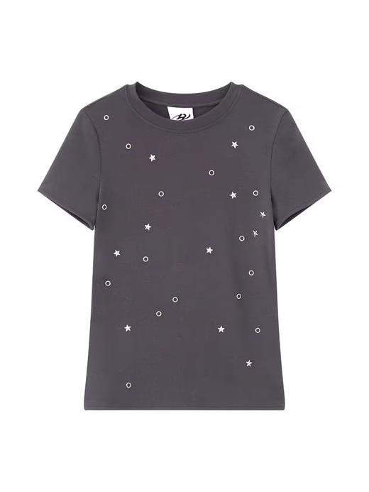 出逃赤岗西/24AWT96/设计感莱赛尔天丝短袖T恤 商品图3