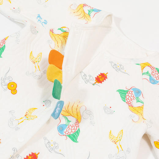 贝贝怡婴幼连体衣2024秋冬夹棉保暖外穿新生儿哈衣ZB4DL040 商品图4