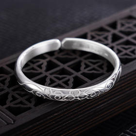 【奇花秘境】子佩集S999银手工手镯原创设计【55061115】2407